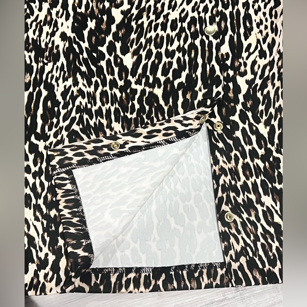 BOLD elements Black and White Animal Print Skirt - Picture 3 of 6